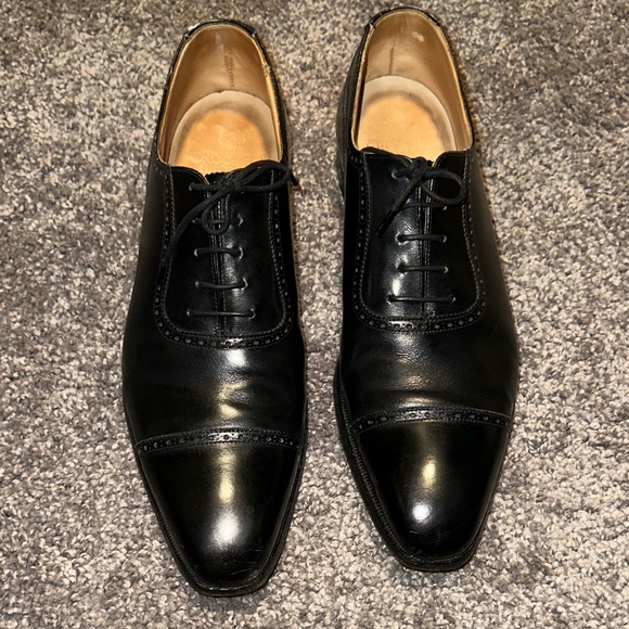 Elegant Black Men's Oxford Dress Shoes - Picture 1 of 10